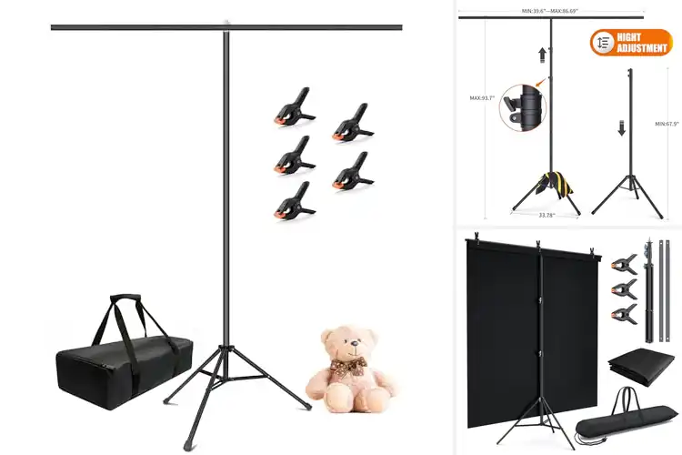 Detailed view of Best Portable T Shape Backdrop Stands