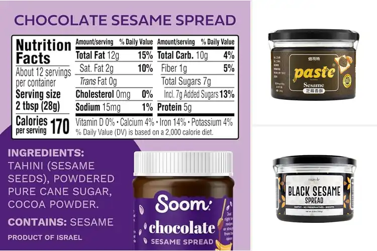 Detailed view of Best Sesame Spreads